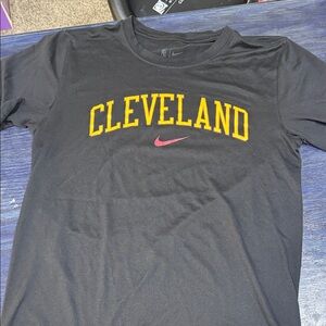 Nike Kids Black Tee with Cleveland and Swoosh